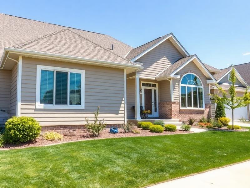 Clean residential home exterior